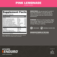 MTN OPS Enduro bottle with glass illustrating easy mixing for hydration during workouts.