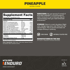 Enduro being mixed in water for a refreshing pineapple drink