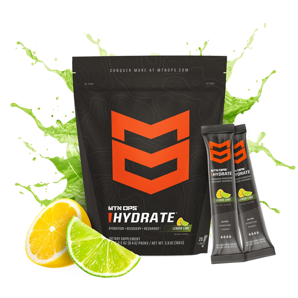MTN OPS Hydrate gluten-free formula packet for clean daily hydration