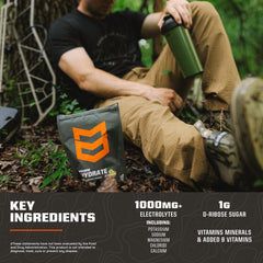 MTN OPS Hydrate single-serve packets for on-the-go electrolyte boosts.