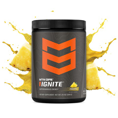 MTN OPS Ignite Pineapple Crush glass with water ready to fuel focus