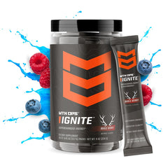 MTN OPS Ignite Trail Packs gluten-free label highlighting dietary-friendly energy option
