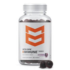 MTN OPS Immune Gummies bottle for convenient daily immune support in mixed berry flavor.