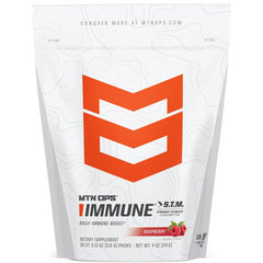 MTN OPS Immune STM tub front for daily immune support on the go.