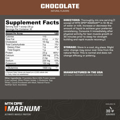 MTN OPS Magnum shaker ready with chocolate shake after workout.