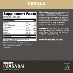 MTN OPS Magnum Vanilla shaker ready for a smooth protein shake