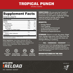 MTN OPS Reload powder dissolving in water for fast energy during training