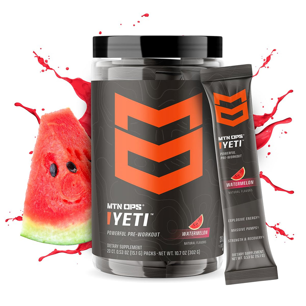 MTN OPS YETI On The Go single-serve packet designed for quick energy.