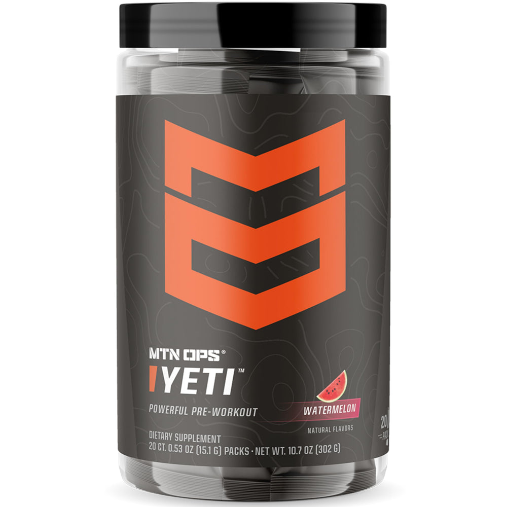 MTN OPS YETI On The Go watermelon pack ready for travel energy and focus.
