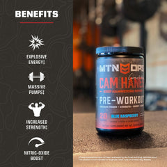 Close-up of MTN OPS Yeti label with ingredients visible