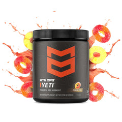 MTN OPS Yeti tub and scoop highlighting zero sugar and gluten-free formula