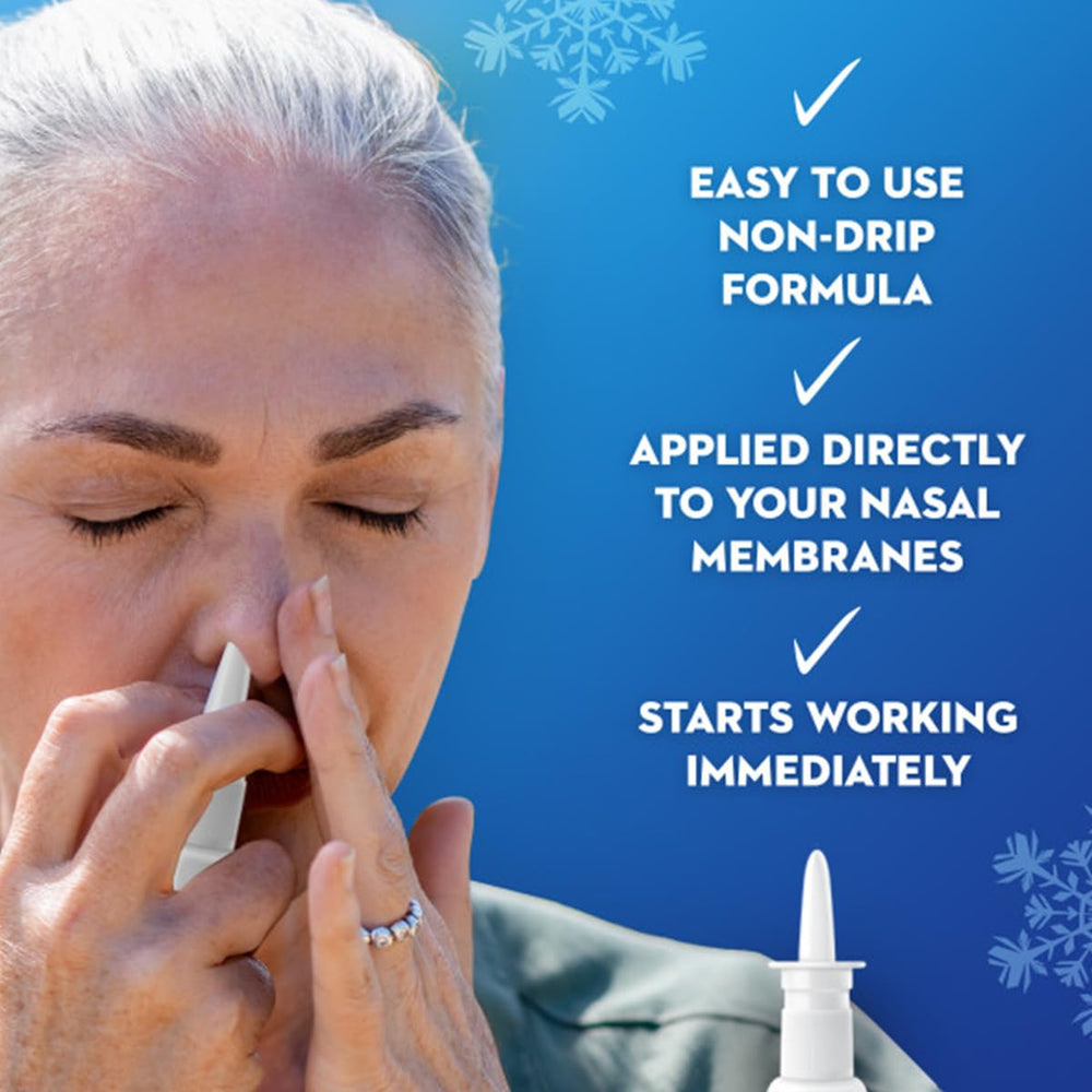Adult-use targeted Mucinex nasal decongestant with precise mist flow.