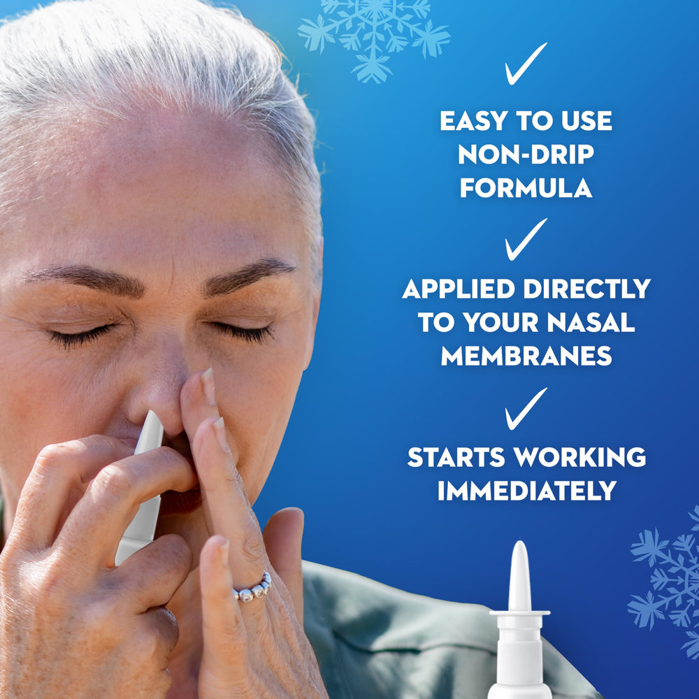 Mucinex Sinus-Max precision mist showing targeted delivery for sinus relief
