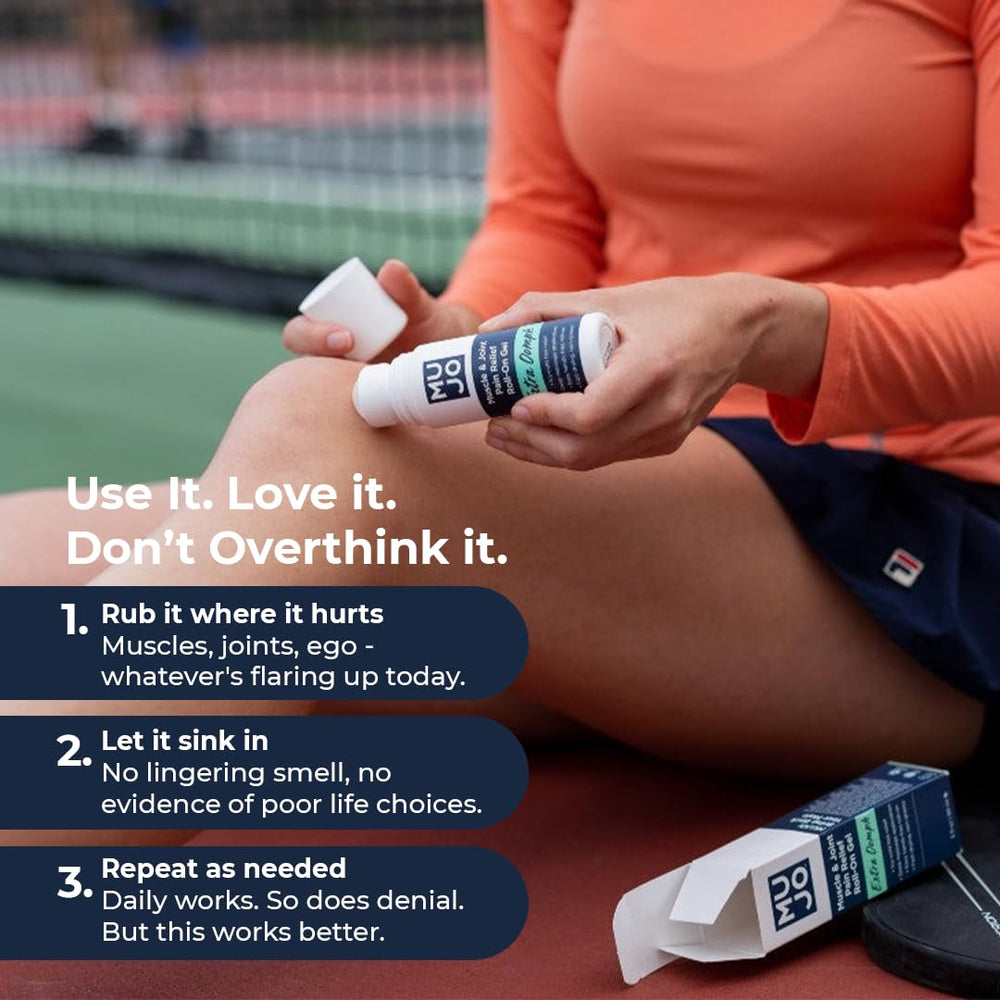 MUJO Joint support with chondroitin glucosamine visual for improved mobility.