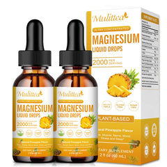 Mulittea Magnesium Glycinate Liquid bottle pour shows easy, on-the-go dosing.