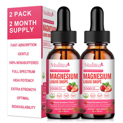 Mulittea magnesium glycinate liquid bottle for daily relaxation support