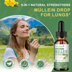 Mulittea Mullein Drops travel bottle ready for on-the-go wellness.