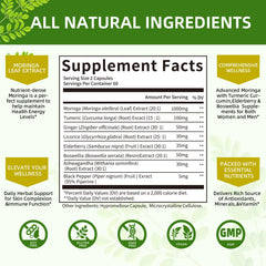 Mulittea packaging label showing non-GMO and GMP quality.