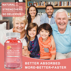 Mulittea Plan Calcium Gummies vegan and gluten-free seal on packaging.