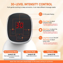 Multford Lymphatic Drainage Massager heat feature delivering warm therapy