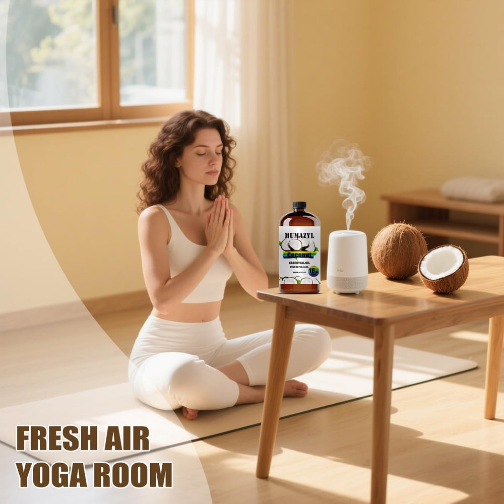 MUMAZYL Coconut Oil used in diffuser for subtle room ambience.