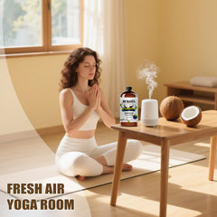 MUMAZYL Coconut Oil used in diffuser for subtle room ambience.