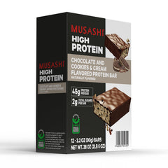 Musashi 12 pack box of bars displayed for convenient multipack