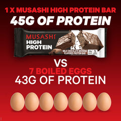 Musashi high-protein bar travel pack display for convenient fueling.
