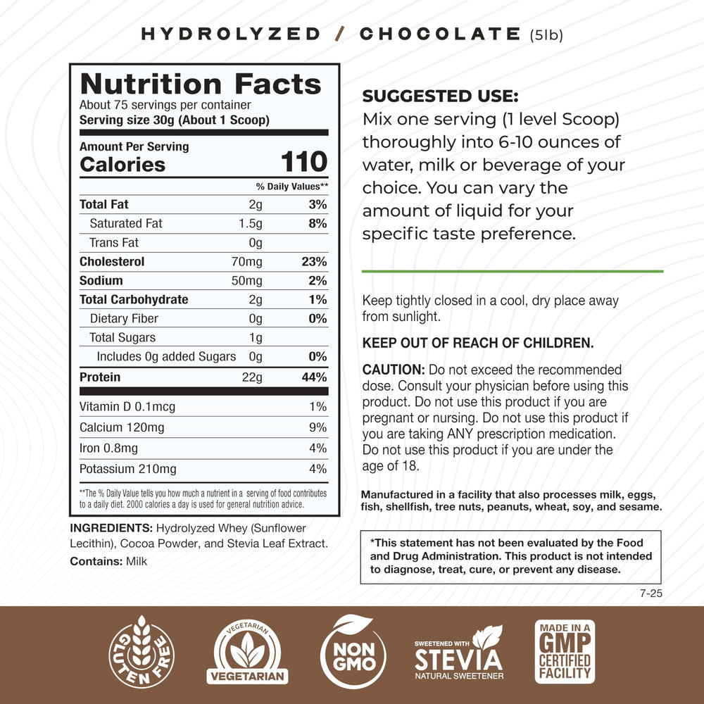 Muscle Feast Hydrolyzed Whey Protein Scoop—easy serving to support quick mixing after workouts.