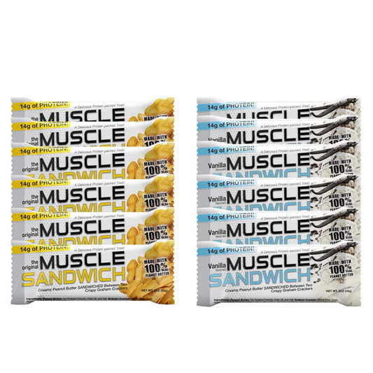 Muscle Foods Muscle Sandwich Bar Original Peanut Butter – real peanut butter and protein on the go.