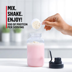 Muscle Milk Pro Series label highlights 50g protein per serving and quality ingredients