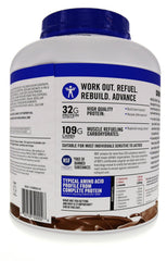 Muscle Milk Pro Series Gainer poured chocolate shake in a glass