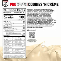 Muscle Milk Pro Series Shake Cookies-n-Creme bottle for on-the-go lean nutrition.