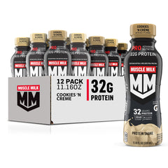 Muscle Milk Pro Series Cookies-n-Creme pack-12 for convenient post-workout fueling.