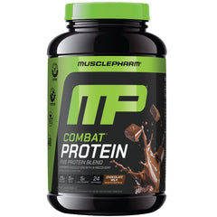 MusclePharm Combat Protein Powder chocolate milk tub supports post-workout fueling