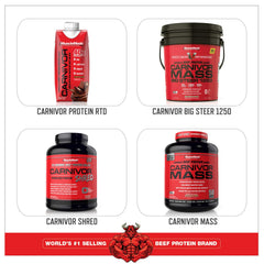 MuscleMeds Carnivor packaging on shelf for convenient protein access