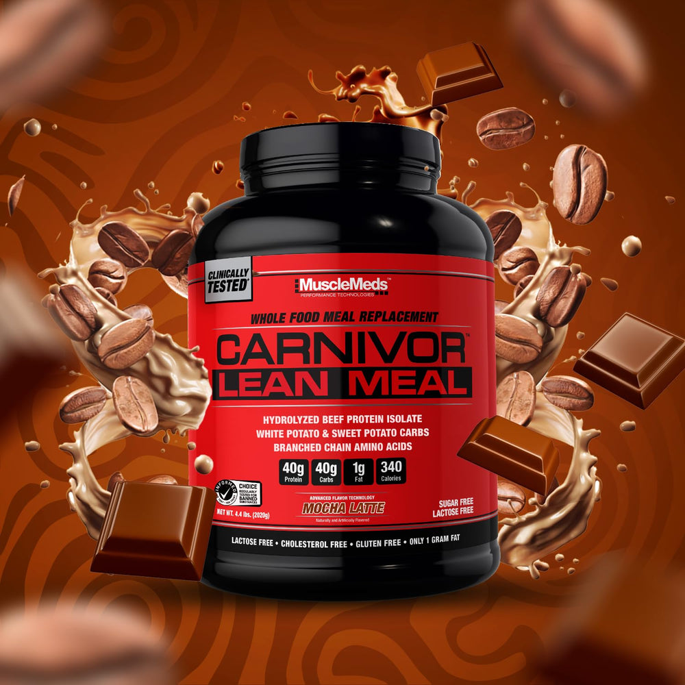 MuscleMeds Carnivor Lean Meal sweet potato source highlighting energy support
