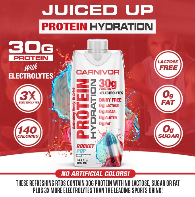 MuscleMeds Carnivor RTDD pack of 12 offers convenient hydration options