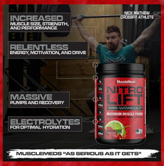 Athlete using Nitro Lift pre-workout for energy and focus during training