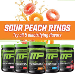 MusclePharm Assault serving scoop indicating convenient pre-workout dosing.