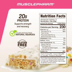 MusclePharm Combat Ready bar unwrap showcasing convenient gluten-free protein