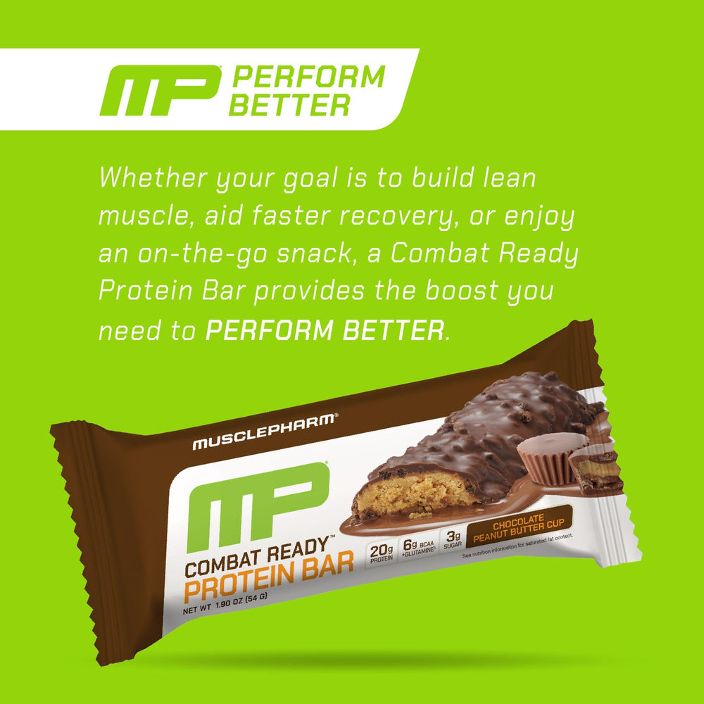 MusclePharm Combat Sport Bar 5g fiber supports satiety and digestion
