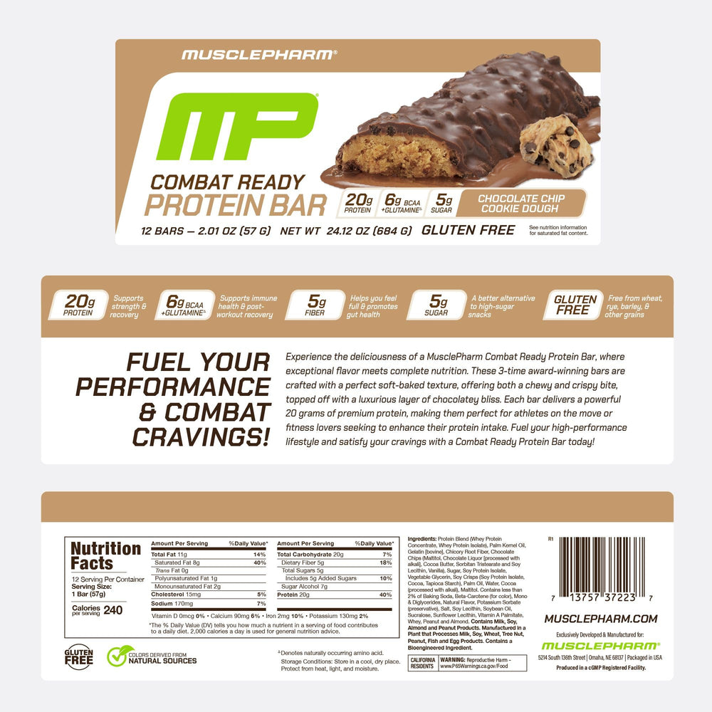 MusclePharm Combat Sport Bar athlete in training, fueling performance.