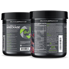 MusclePharm Wreckage 9-ingredient blend suggesting comprehensive pre-workout support