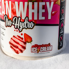 Musclesport Lean Whey Revolution flavor pack highlights flavor variety and low calories.