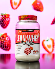 Musclesport Lean Whey Revolution shake glass ready for post-workout protein boost.