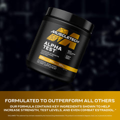 AlphaTest label detail highlights fenugreek and shilajit ingredients.