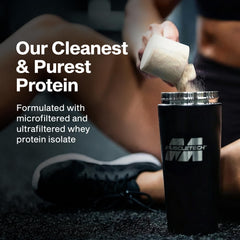 MuscleTech ISO Whey Vanilla measuring scoop indicates convenient post-workout servings.