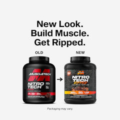 Scoop of Nitro-Tech Ripped powder ready for a shake.