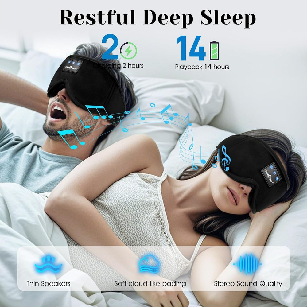 Musicozy Sleep Headphones 14+ hours playtime keeps music flowing through long nights